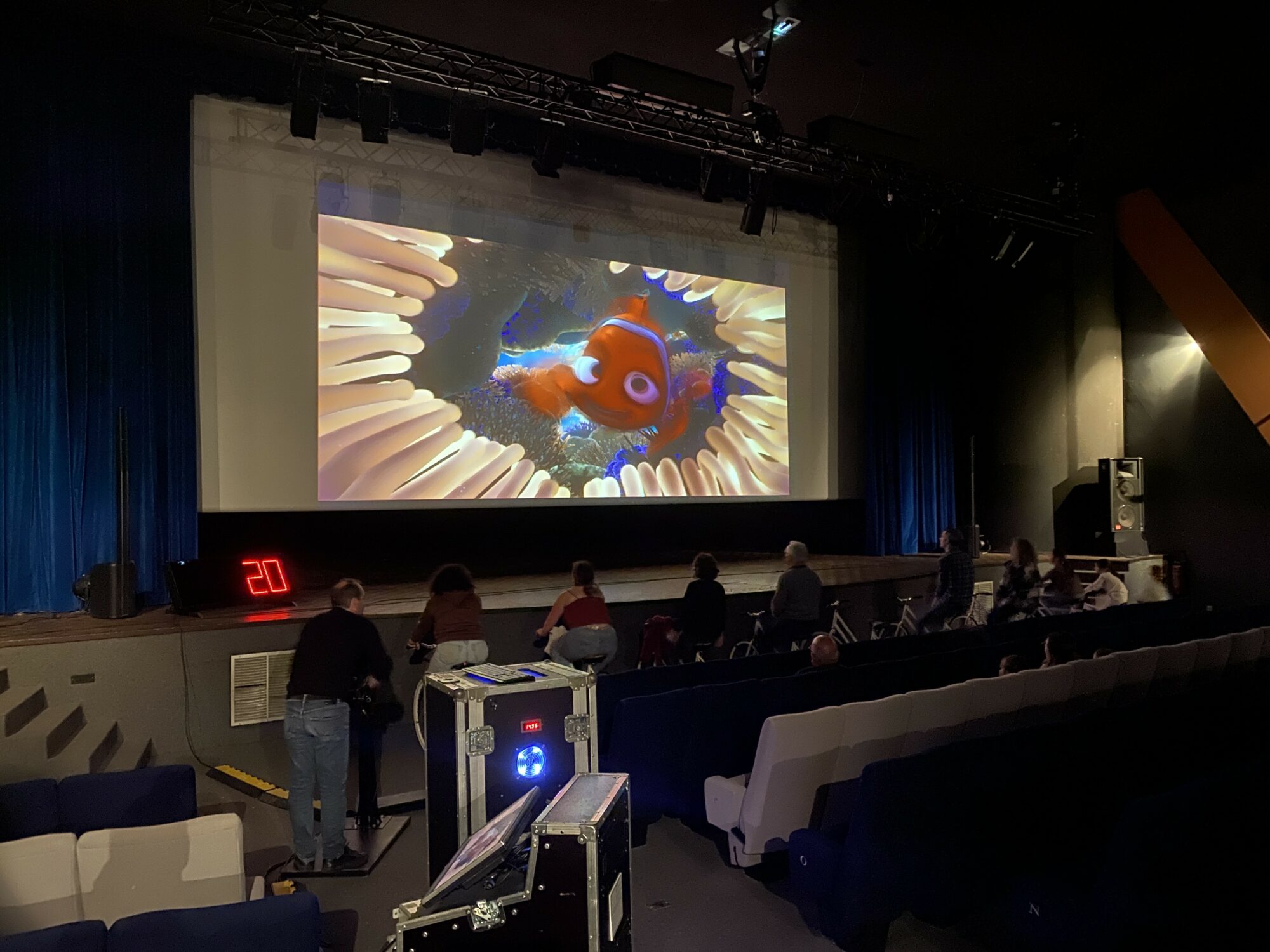 Projection vélo cinéma en salle
